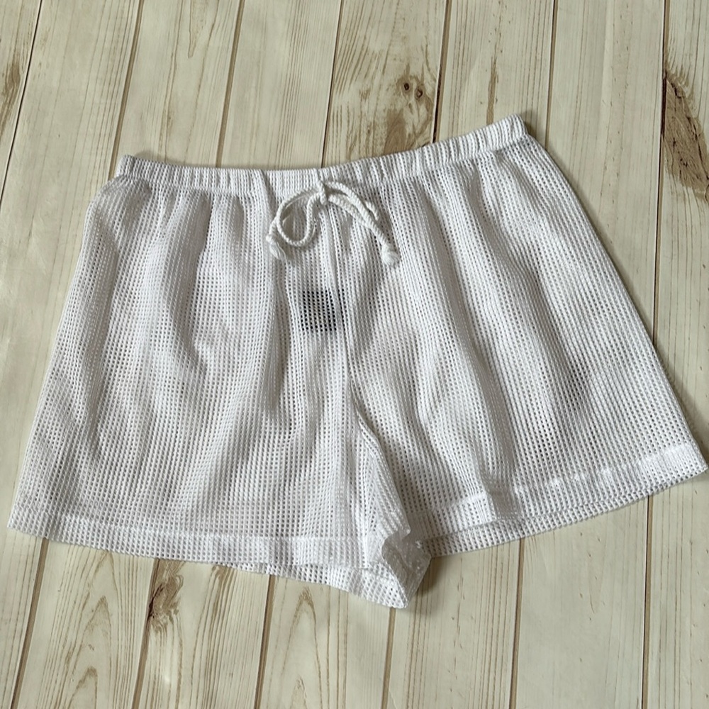 Dotti white mesh shorts